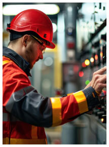 Gas technician at work